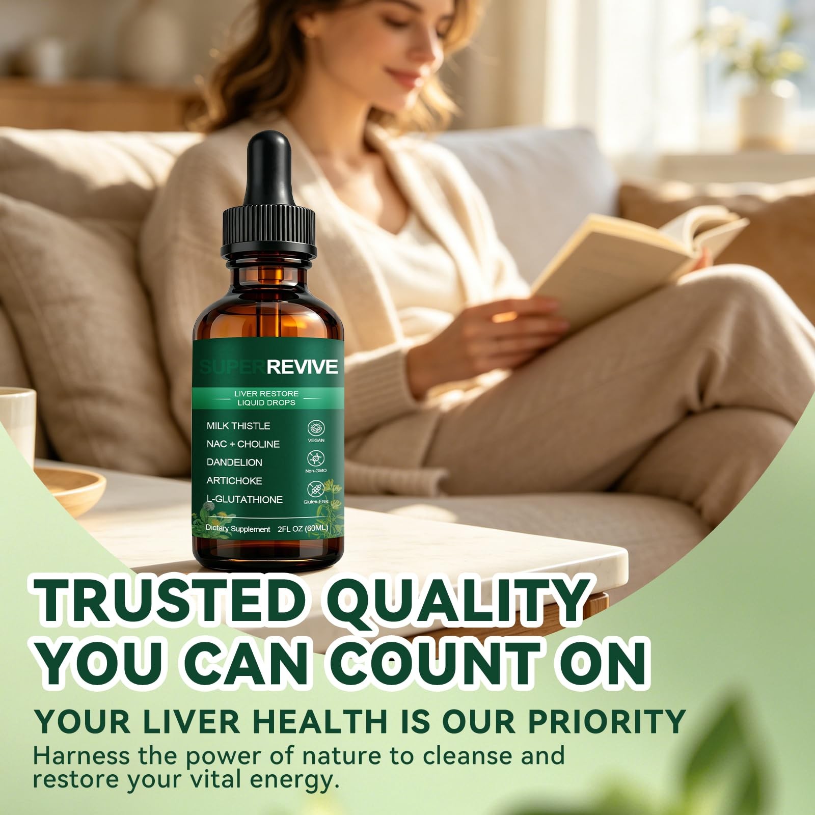 Liver Restore Drops Liver Support Supplement, 2 Fl Oz