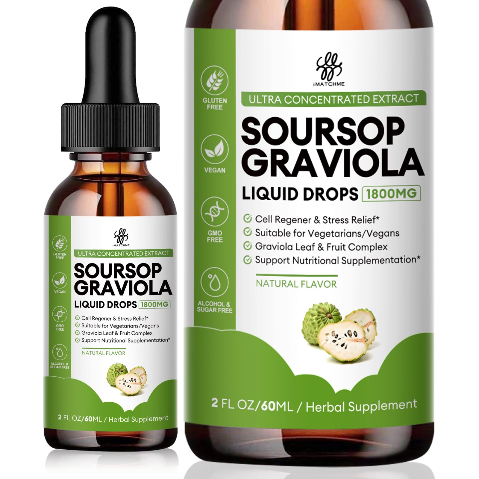 Soursop Bitters Liquid Drops with Sea Moss,,turmeric, Black Pepper 1Oz