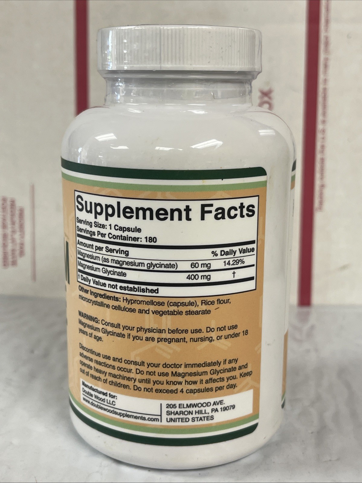 2 X Magnesium Glycinate 400mg | 180 Capsules Each