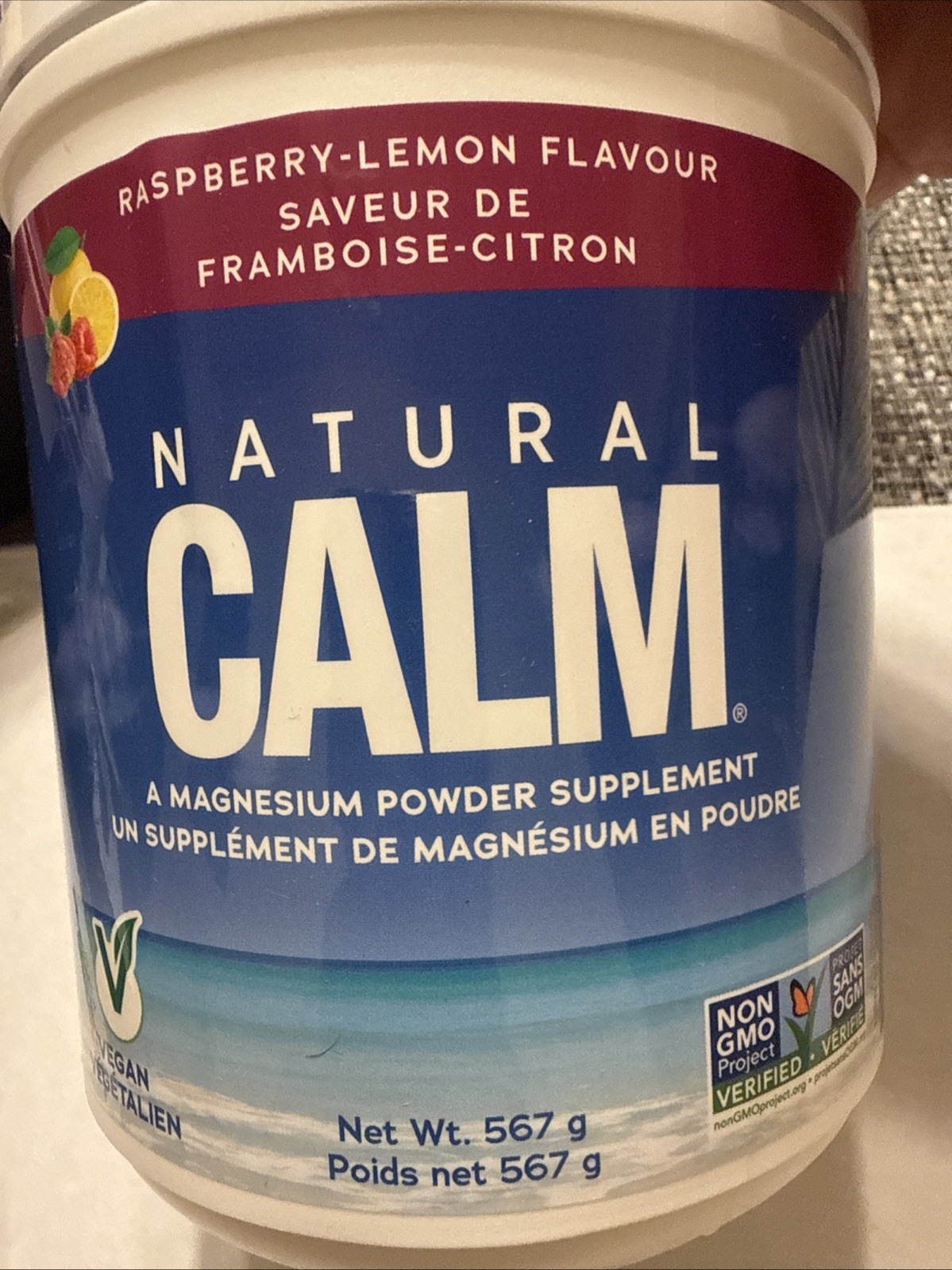 Natural Vitality Calm Magnesium POWDER SUPLEMENT- RASPBERRY LEMON 20 oz.Exp 5/29