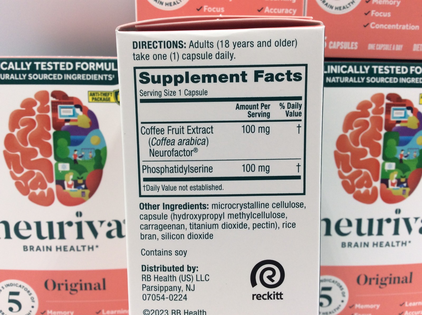 Neuriva Brain Health Original, Memory Focus Concentration, 270 Capsules, 10/2026