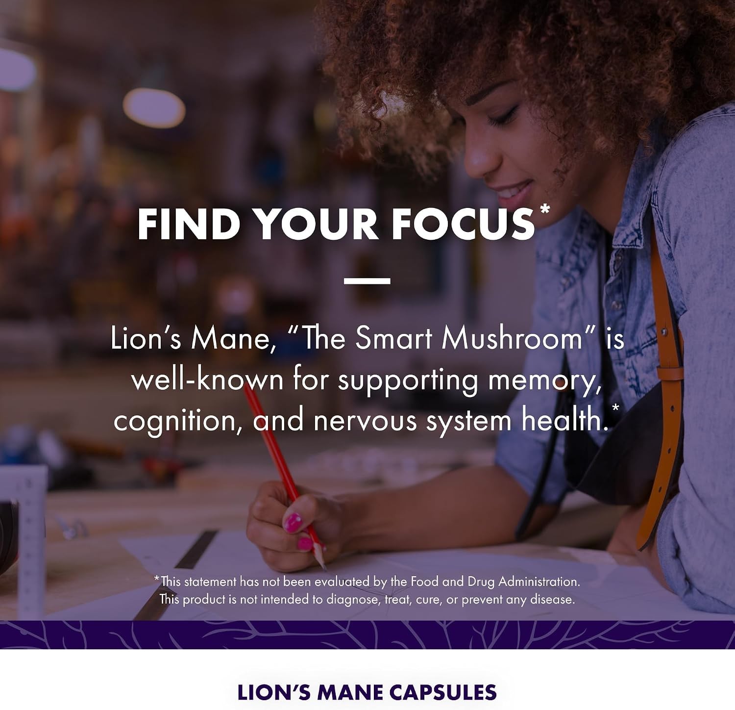 Organic Lion’s Mane Mushroom Capsules 240 Count for Daily Brain Wellness