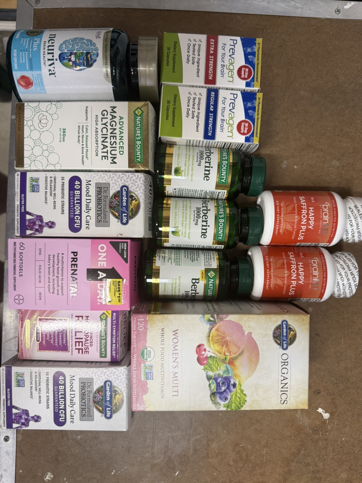Lot Of 15 Bottles Of Assorted Vitamins expiring in 1-2 years