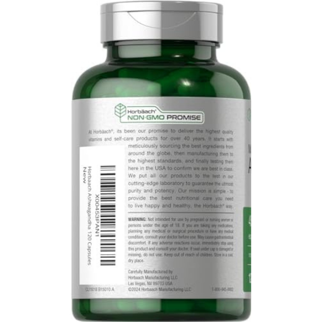 Ashwagandha Capsules | 4500 mg | 120 Count | by Horbaach