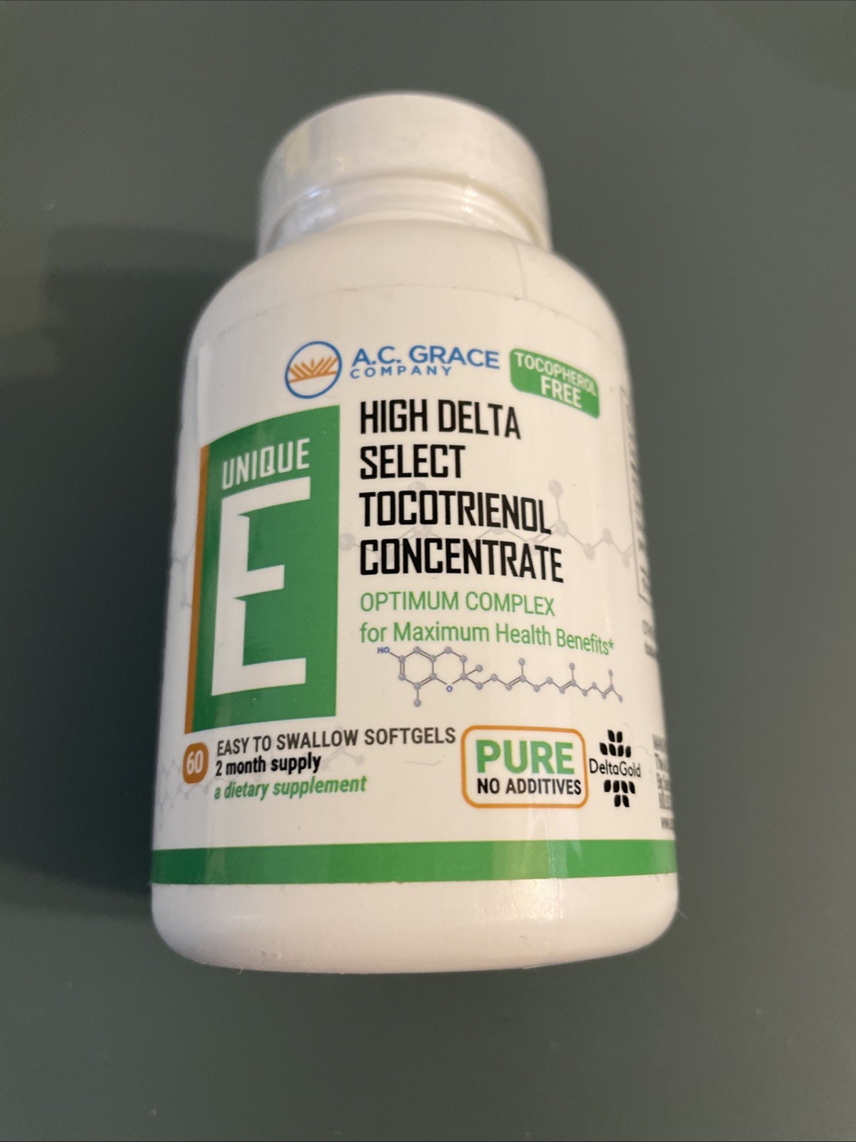 Unique E, Tocotrienol, 125 mg, 60 Easy To Swallow Softgels Exp 05/2027