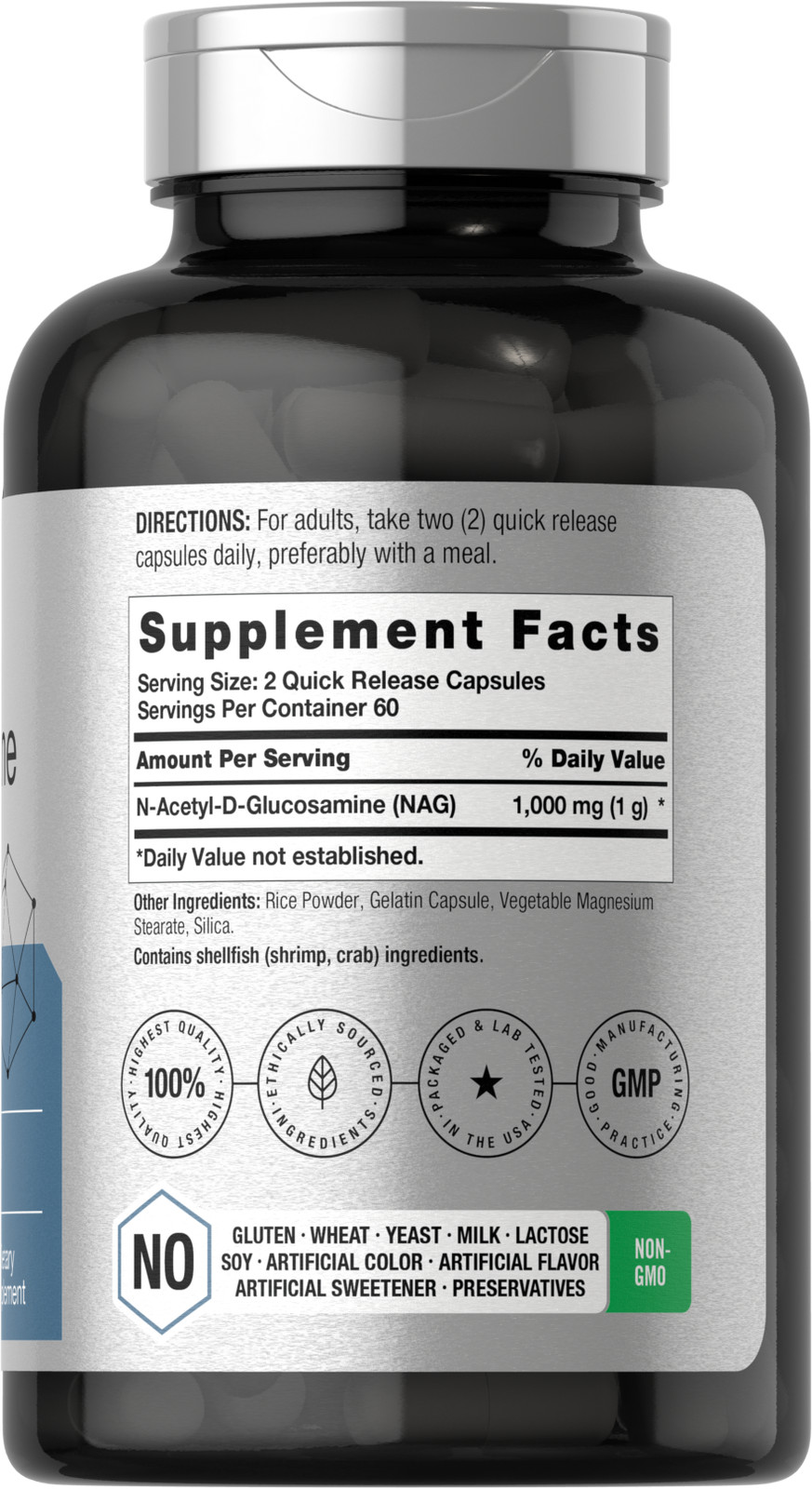 N-Acetyl Glucosamine 1000mg | 120 Capsules | N-A-G Supplement | by Horbaach