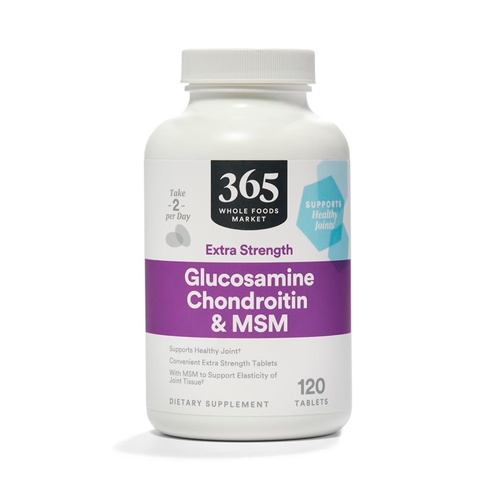 Extra-Strength Glucosamine Chondroitin MSM for Joint Health, 120 Tablets