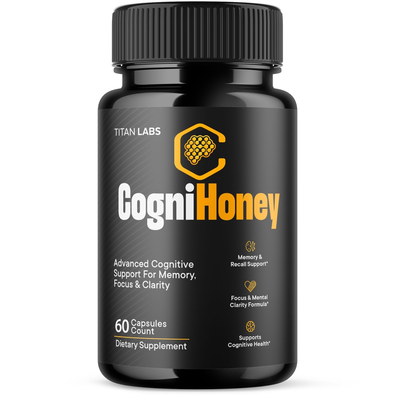 (1 Pack) CogniHoney Pills – Brain Health & Cognitive Support Supplement 60 Caps
