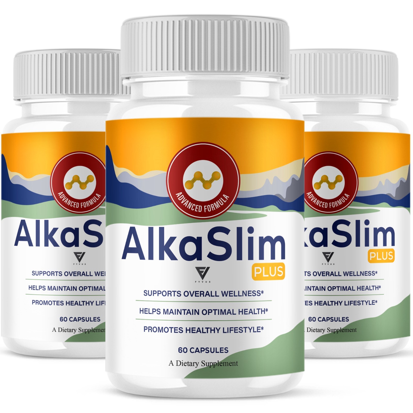 (3 Pack) AlkaSlim Plus Premium Daily Health Supplement (180 Capsules)
