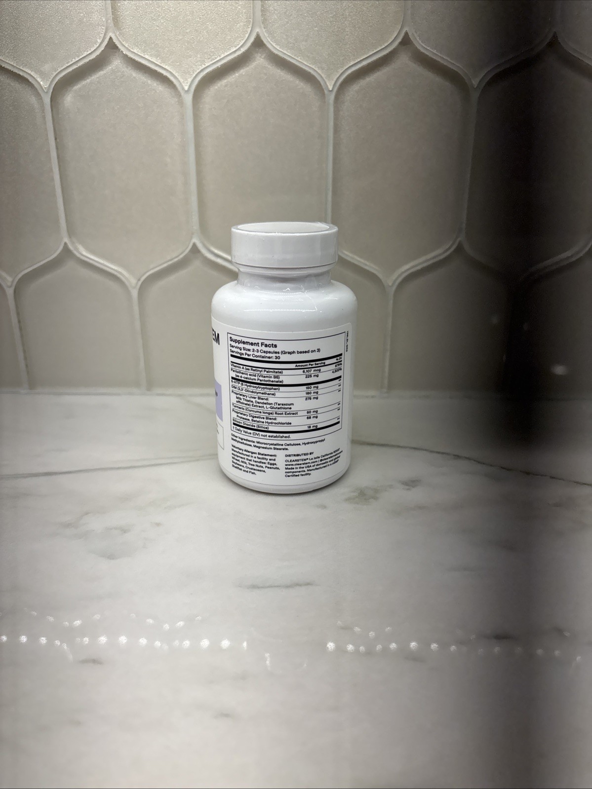 Clearstem Mind•Body•SkinVitamin Dietary Supplement 90 Capsules/30-Day Supply