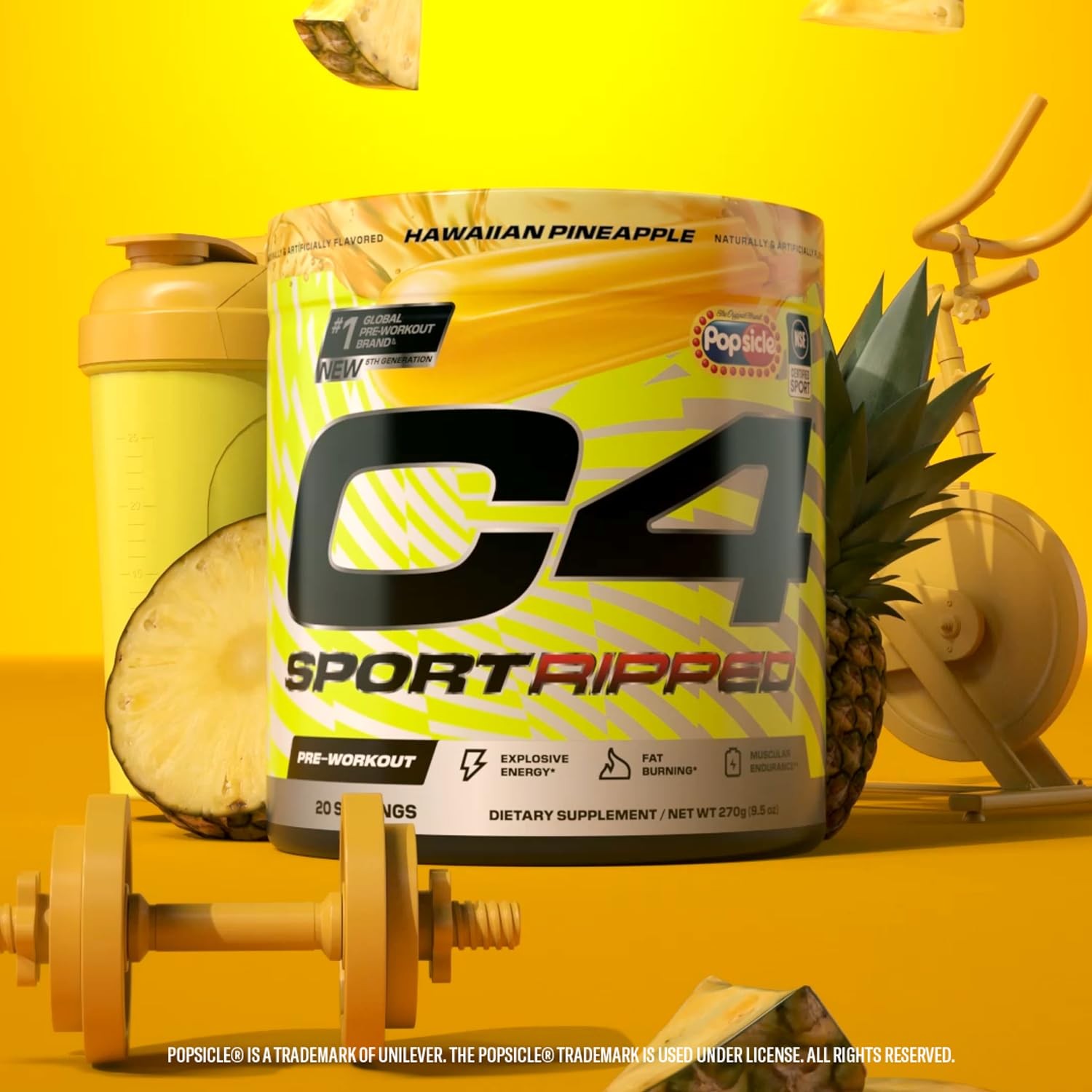 Ripped Sport Pre Workout Powder – NSF Certified for Sport – 200mg Caffeine + …