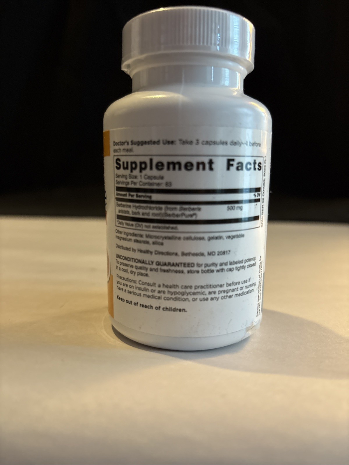 Doctor’s Preferred Berberine Clinical Grade 63 Capsules Exp 02/2026 New Sealed