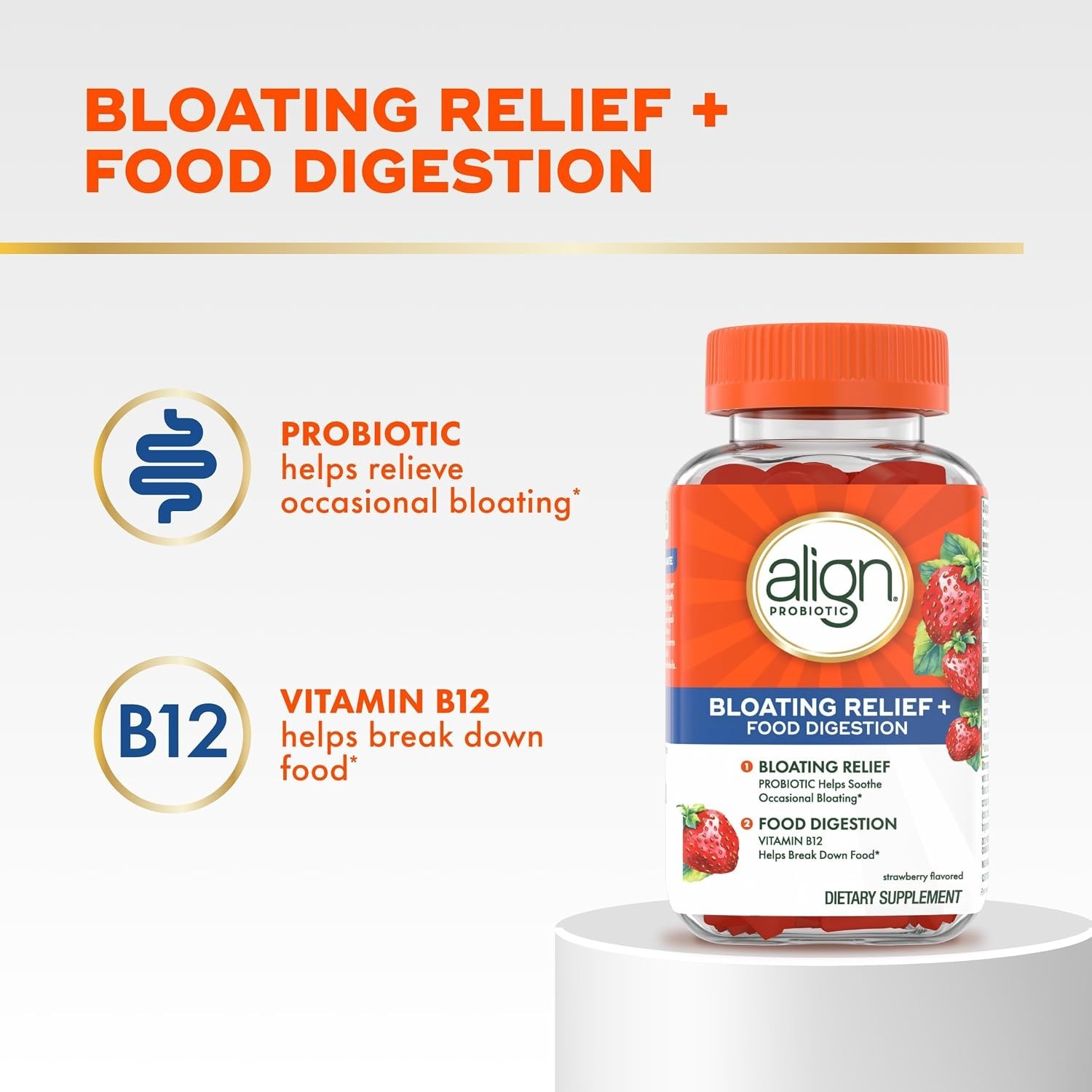 Align Bloating and Digestion Gummies, 60 CT