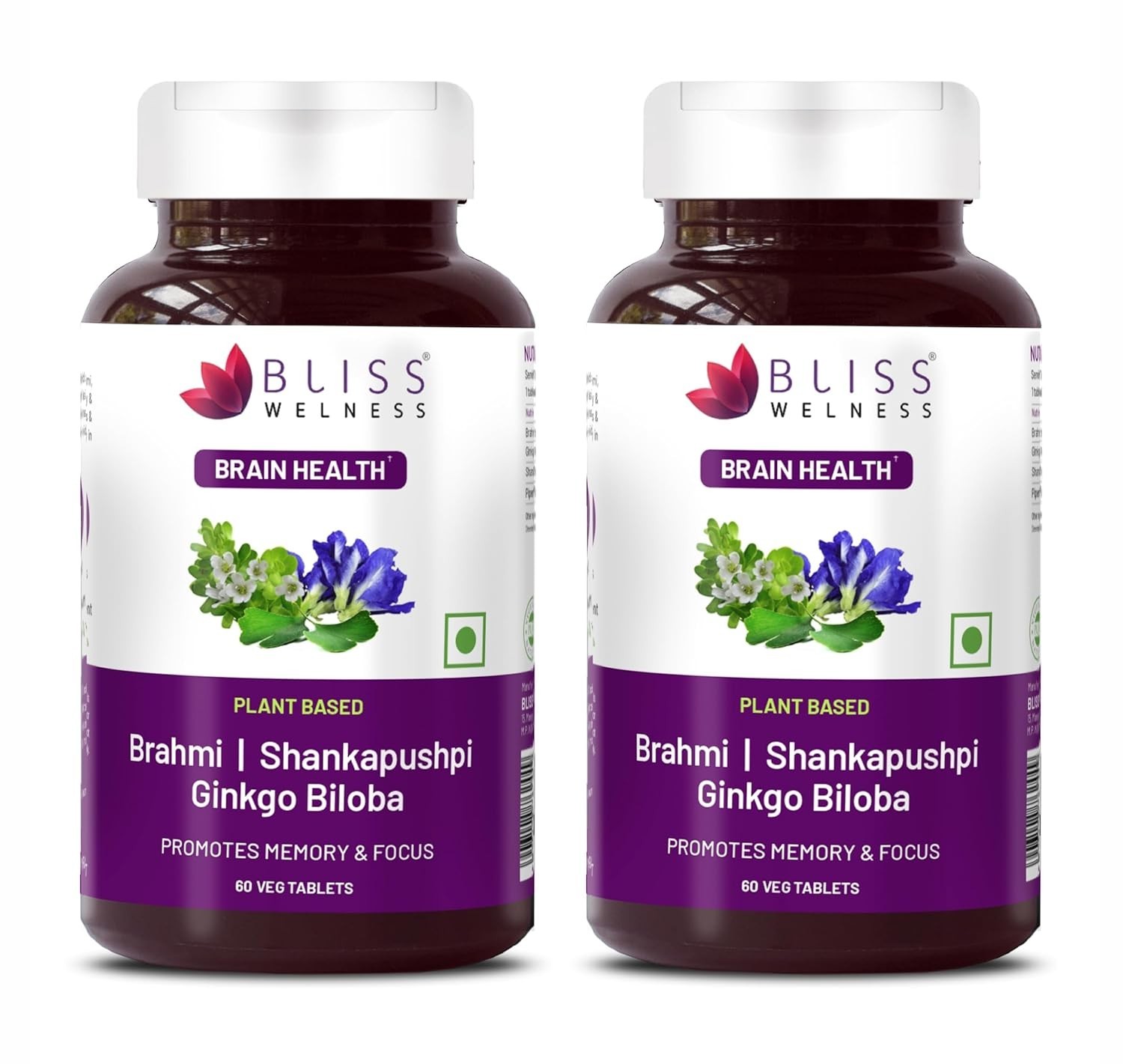 Bliss Brain Health Booster 60 Tabs for Cognitive Support