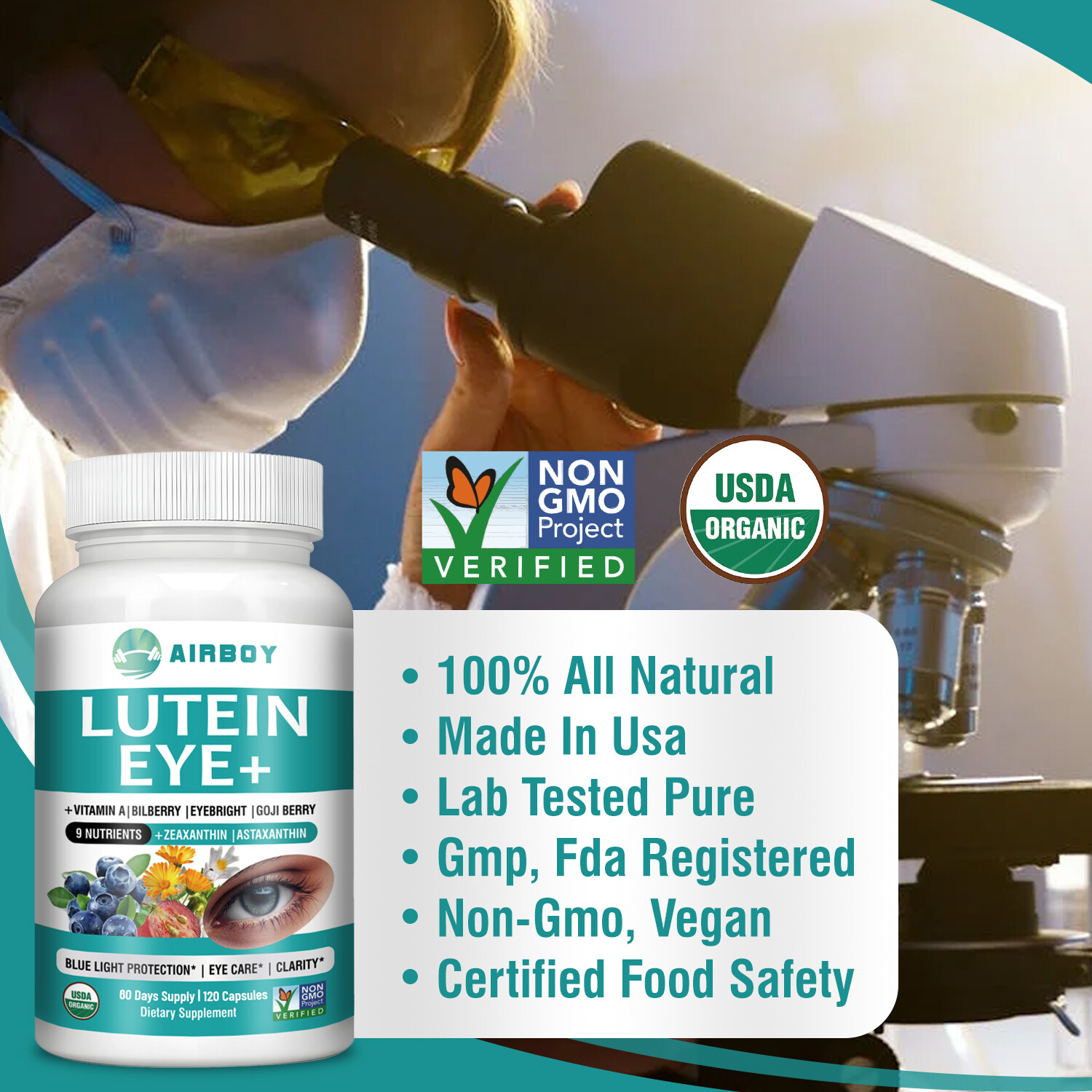 Lutein Eye – Premium Eye Protection Formula,Vision Health- Zeaxanthin, Vitamin A