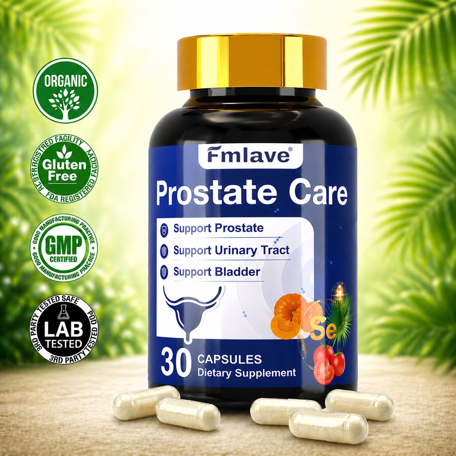 6 pack Fmlave Prostate Advanced Prostate Supplement, Saw Palmetto Lycopene 180ct