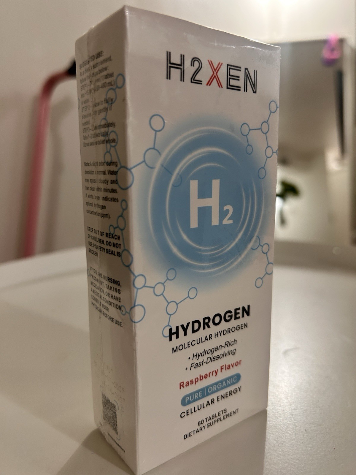H2XEN Molecular Hydrogen H2 Raspberry 60 Tablets Dietary Supplement NEW