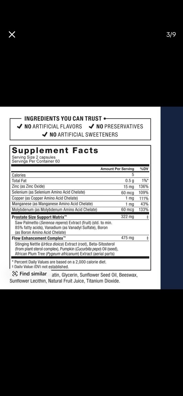 Pslalae Dietary Supplementand African Plum Extracts Nutritional Support 120 Cap