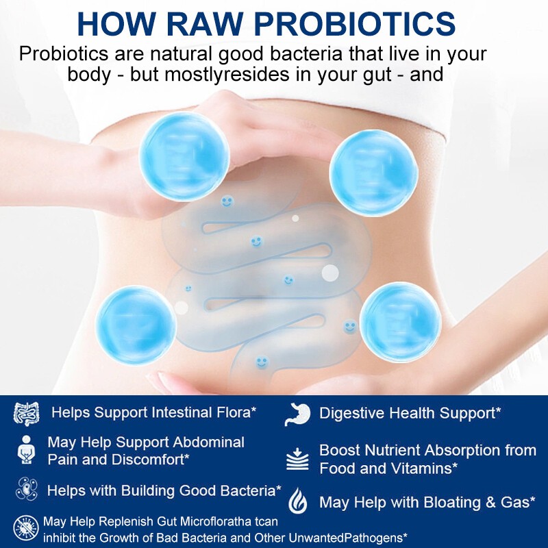 Raw Probiotics 100 Billion CFU Potency Digestive Immune Health 120 Capsules