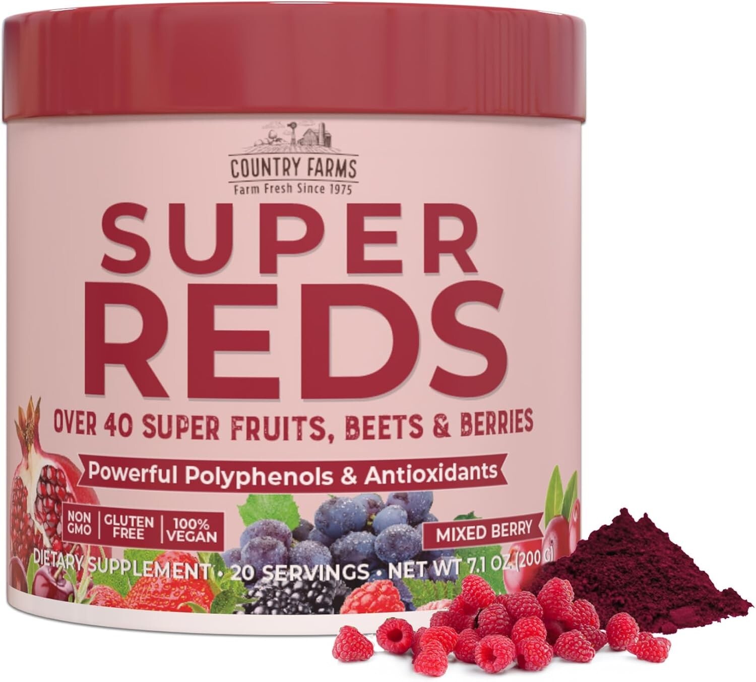 Country Farms Super Reds Energizing Polyphenol Superfood, Antioxidants, Drink