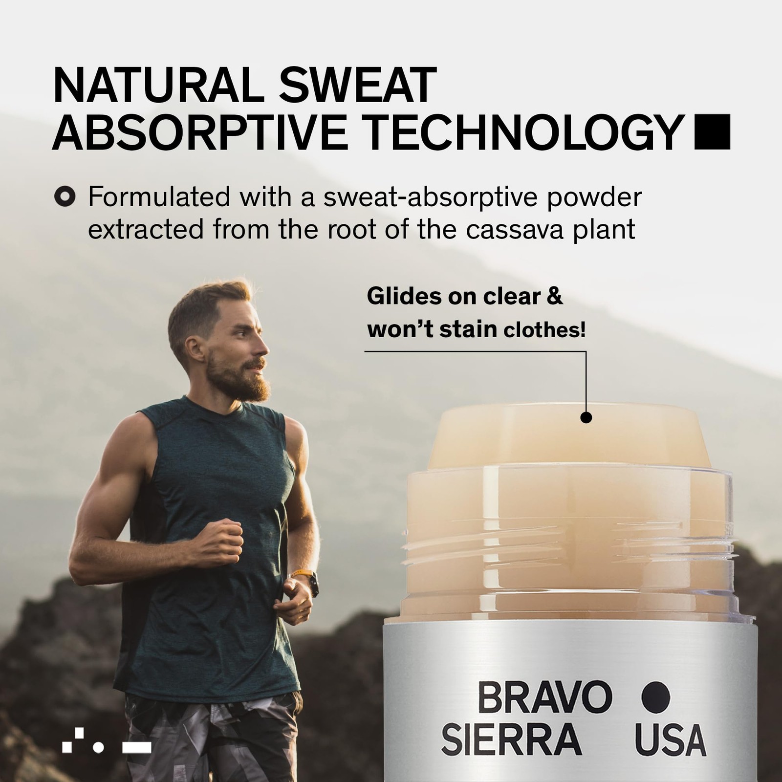 Aluminum-Free Deodorant for Men by Bravo Sierra, 2-Pack 3.2 Ounce (Pack of 2)