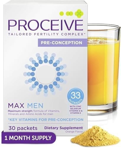 Proceive MAX Men Fertility Supplement 30 Sachets Vitamins & Minerals Vegan