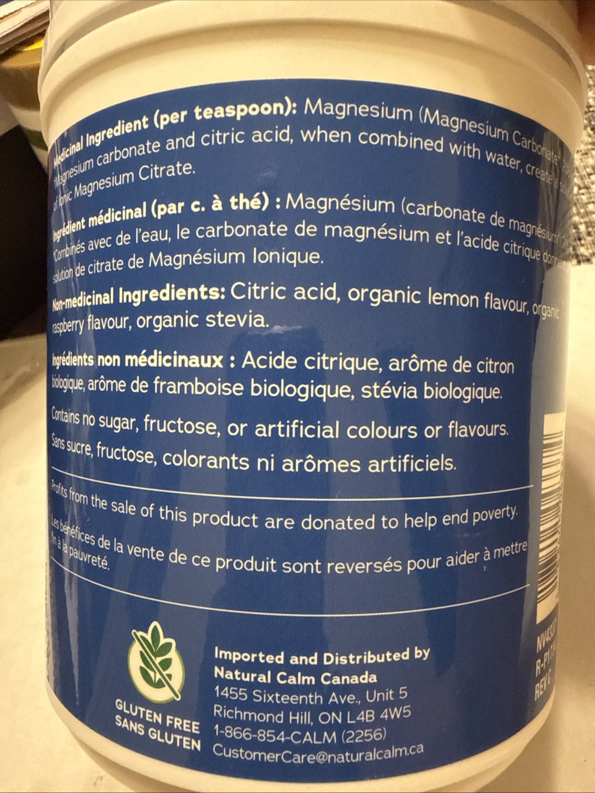 Natural Vitality Calm Magnesium POWDER SUPLEMENT- RASPBERRY LEMON 20 oz.Exp 5/29