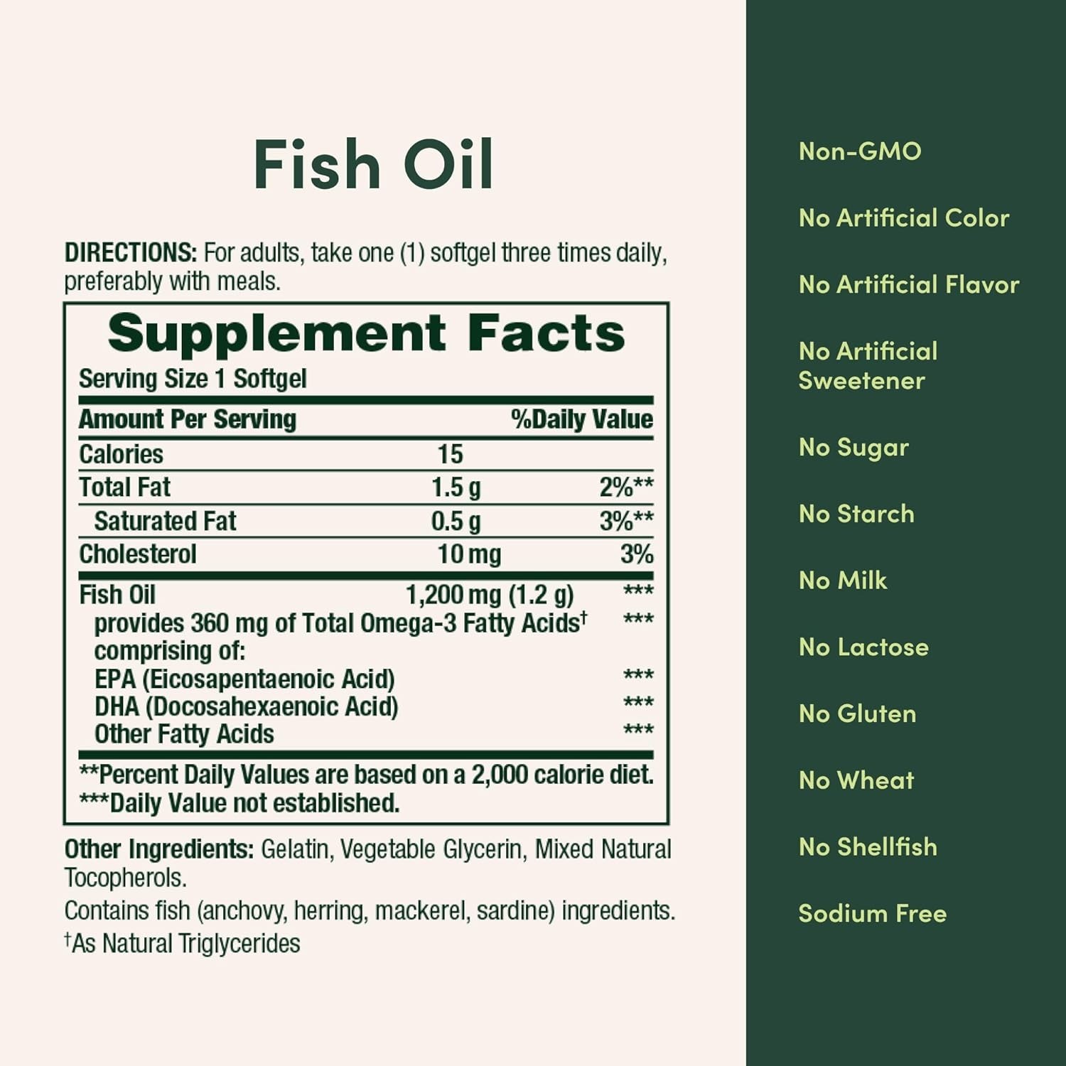 Nature’s Bounty Fish Oil Omega 3 Supplements – Supports Heart Health, 1200 Mg!!!