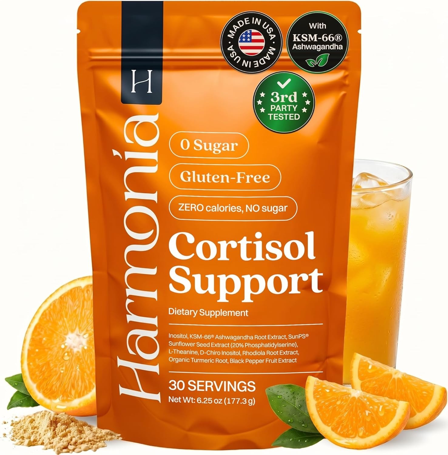 Harmonia Cortisol Cocktail | Cortisol Supplements – Ashwagandha Magnesium 30 Ser