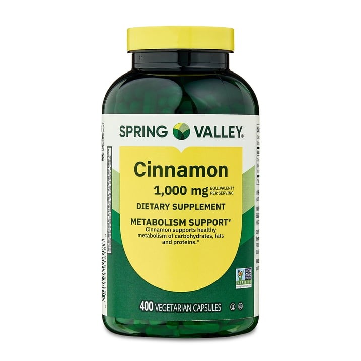 2 Pack Spring Valley Cinnamon Capsules 1000 mg Metabolism Support 400 Count