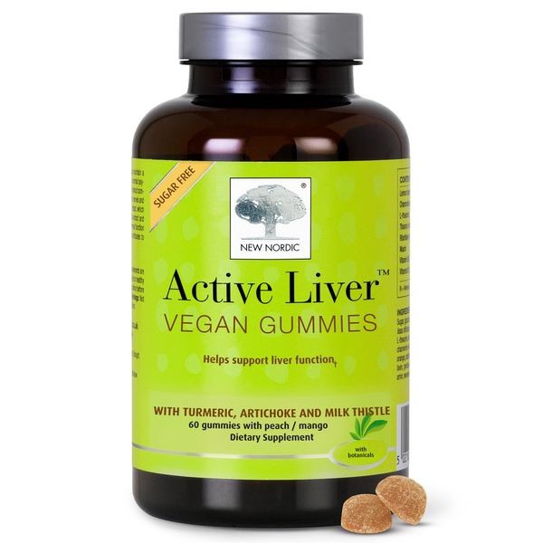 New Nortic Active Liver Gummies, Peach & Mango, 60 Gummies, EXP 1/29
