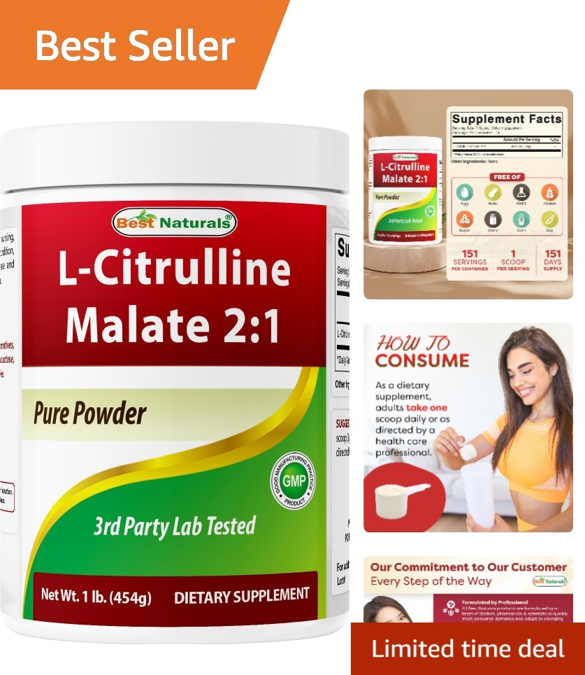1 lb L-Citrulline Malate Powder – Gluten Free Energy Management