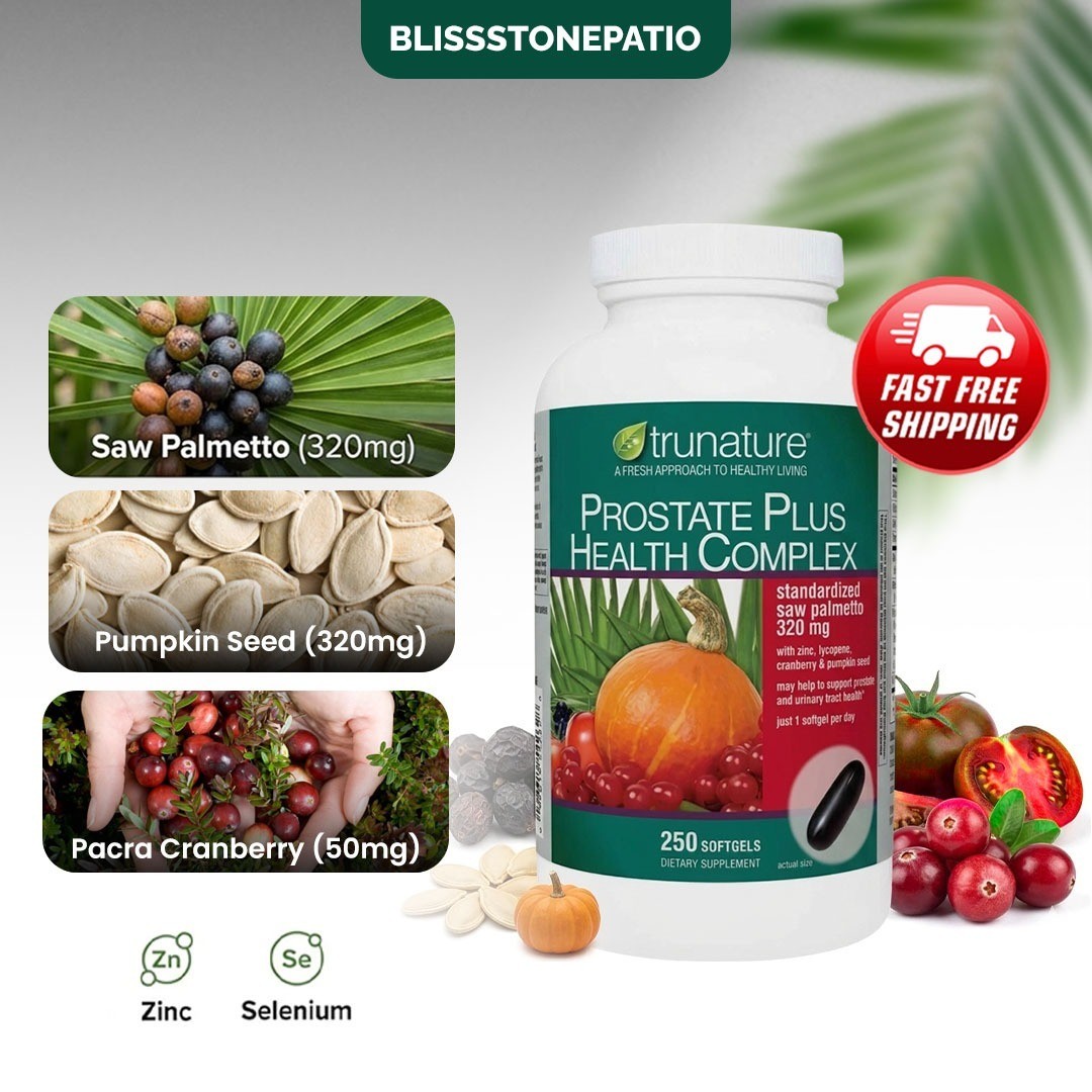 Genuine Trunature Prostate Plus Health Complex – 250 Softgels | Authentic