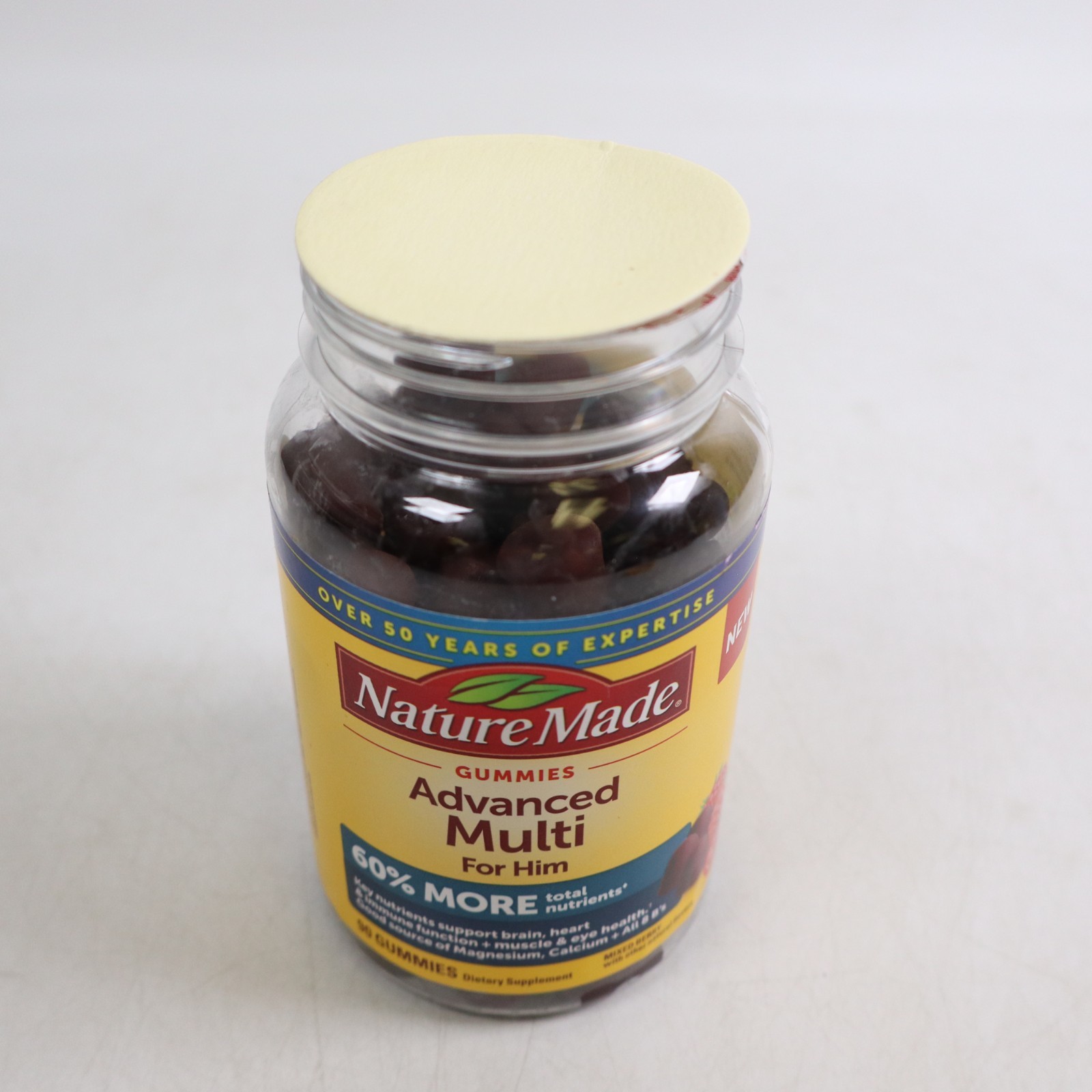 Nature Made Advanced Multivitamin Men Gummies, Mixed Berry 90ct EXP 05/2026