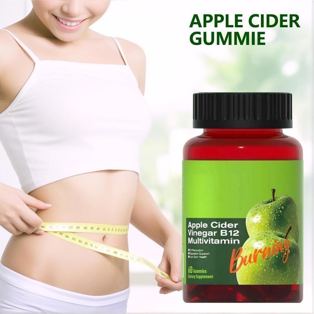 3PK Apple Cider Vinegar B12 Multivitamin-Apple Cider Vinegar Gummies-60Gummies