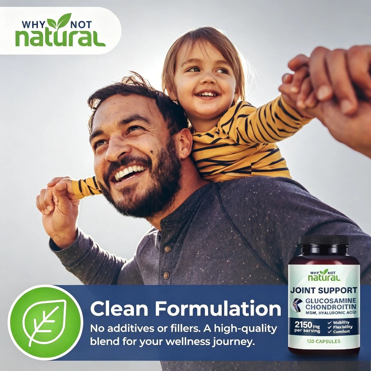 Why Not Natural Glucosamine Chondroitin MSM–Joint Support for Mobility & Comfort