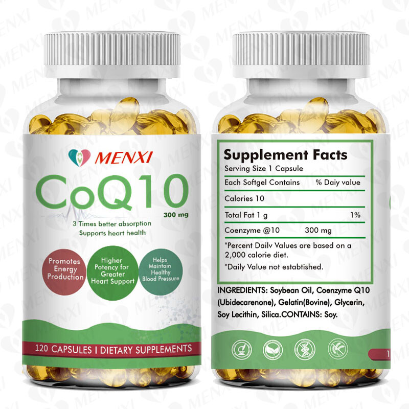 CoQ 10 Coenzyme Q10 Vegan 300mg 120/240/480 Capsules Cardiovascular Heart Health