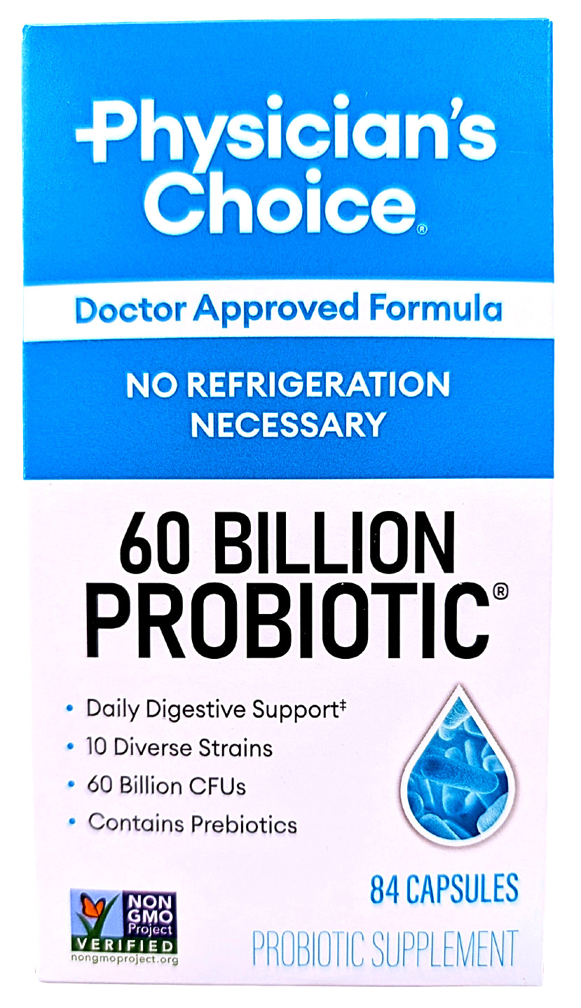 Physician’s Choice 60 Billion CFU Probiotic Capsules 84 Count EXP 02/2027