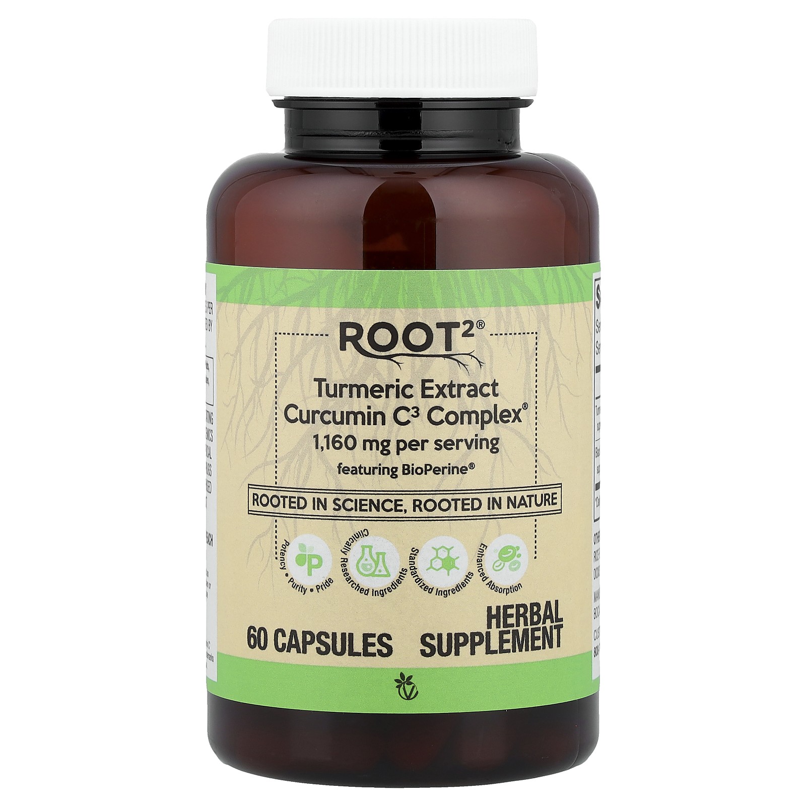 Root2®, Turmeric Extract Curcumin C3 Complex®, 60 Capsules