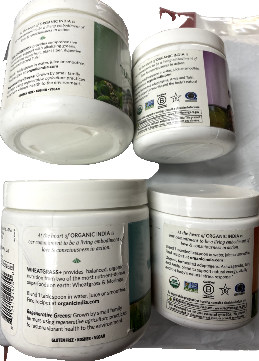 Organic India 4 PackHealth Detox & Reset (Greens, Immunity, Wheatgrass,Vitality)