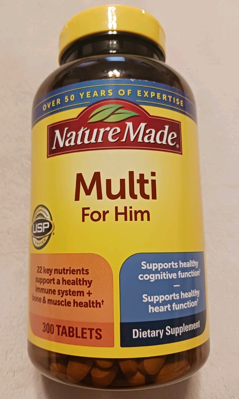 Nature Made Multi For Him 300 Ct No Iron Tablets Mens Multivitamins EXP: 08/27