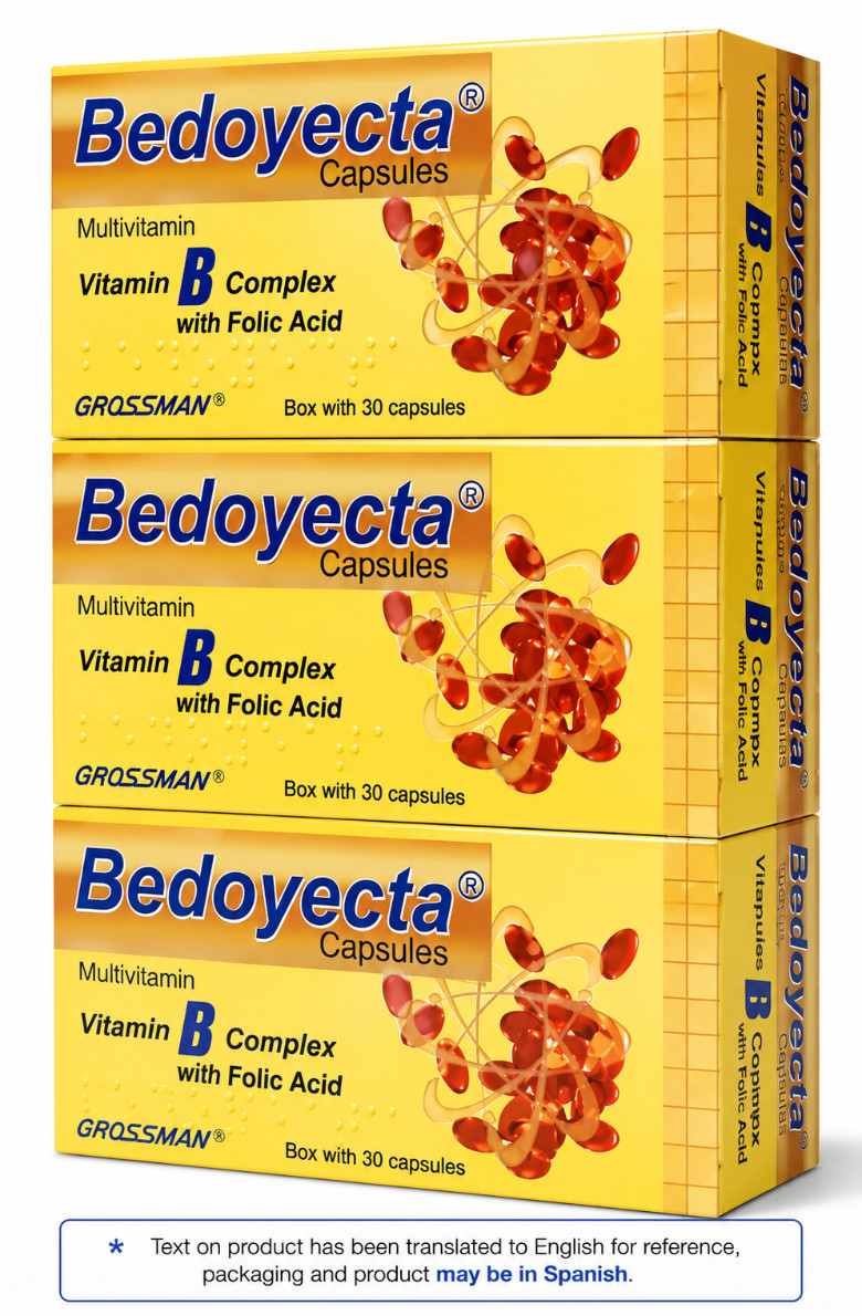 NUTRITIONAL SUPPLEMENT: Bedoyecta 3 boxes of 30 capsules each