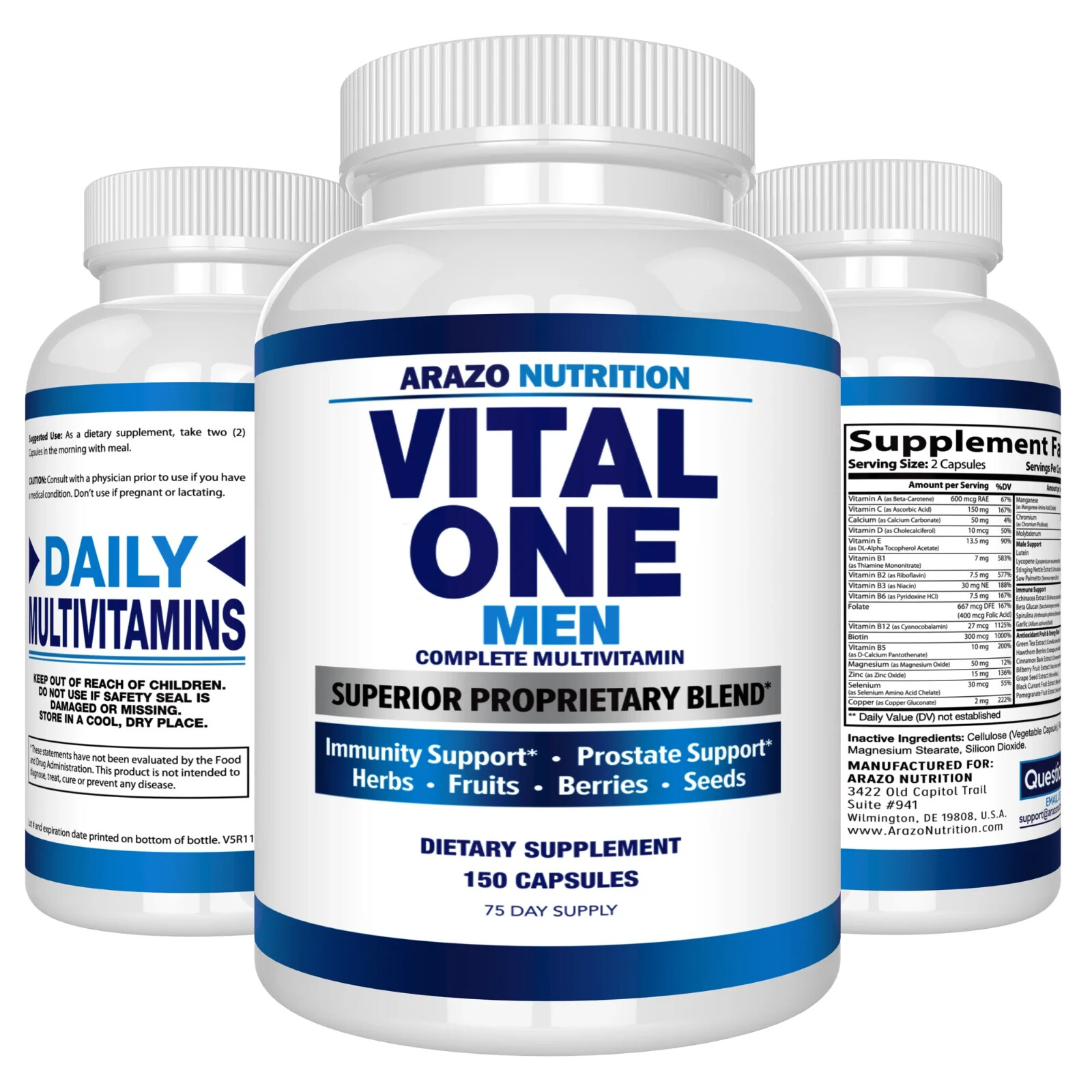 Arazo Nutrition: VITAL ONE MEN’S MULTIVITAMIN