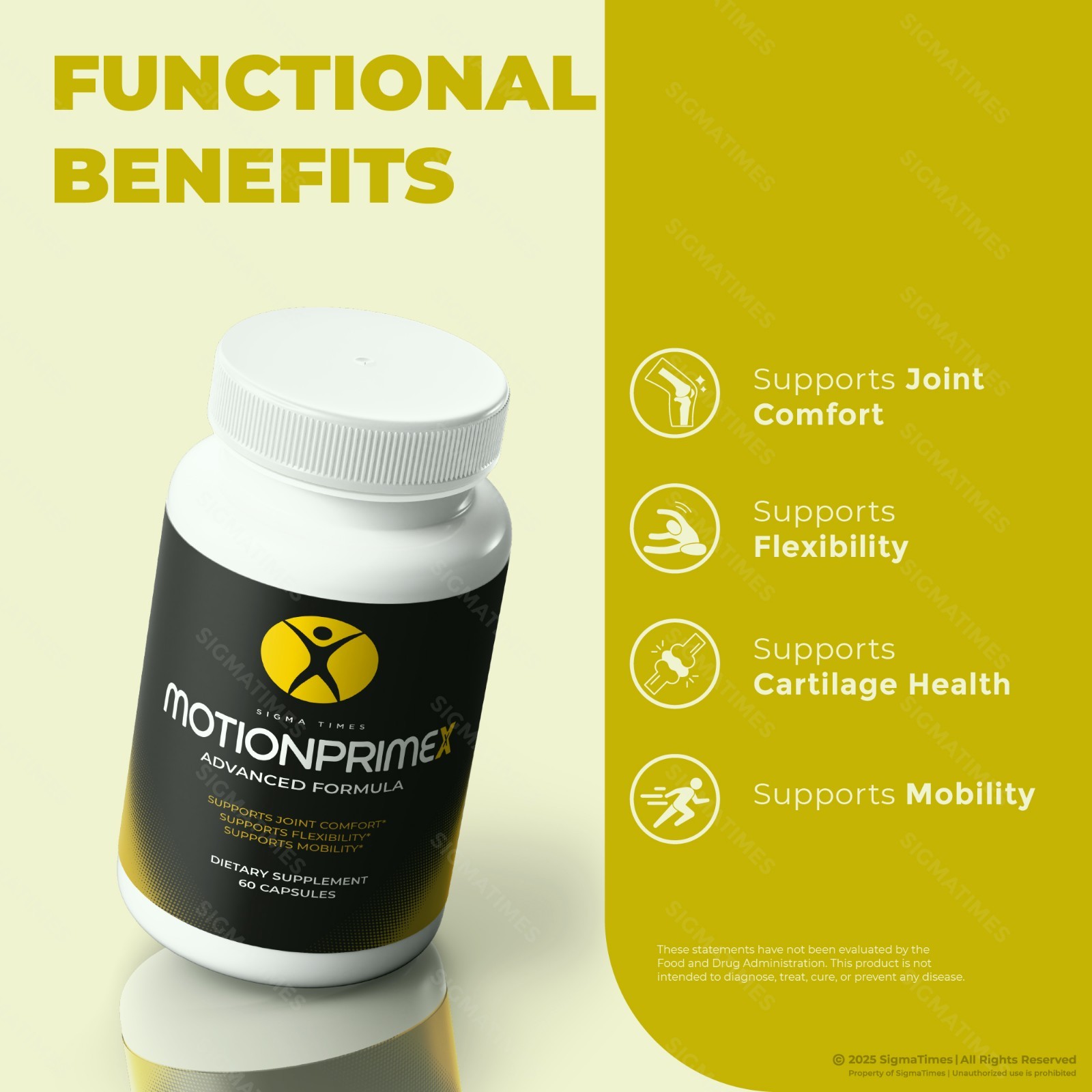 MotionPrimeX Capsules, Natural Joint Health & Mobility Support 60ct