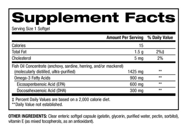 trunature Triple Strength Omega-3 900 mg, 200 Softgels