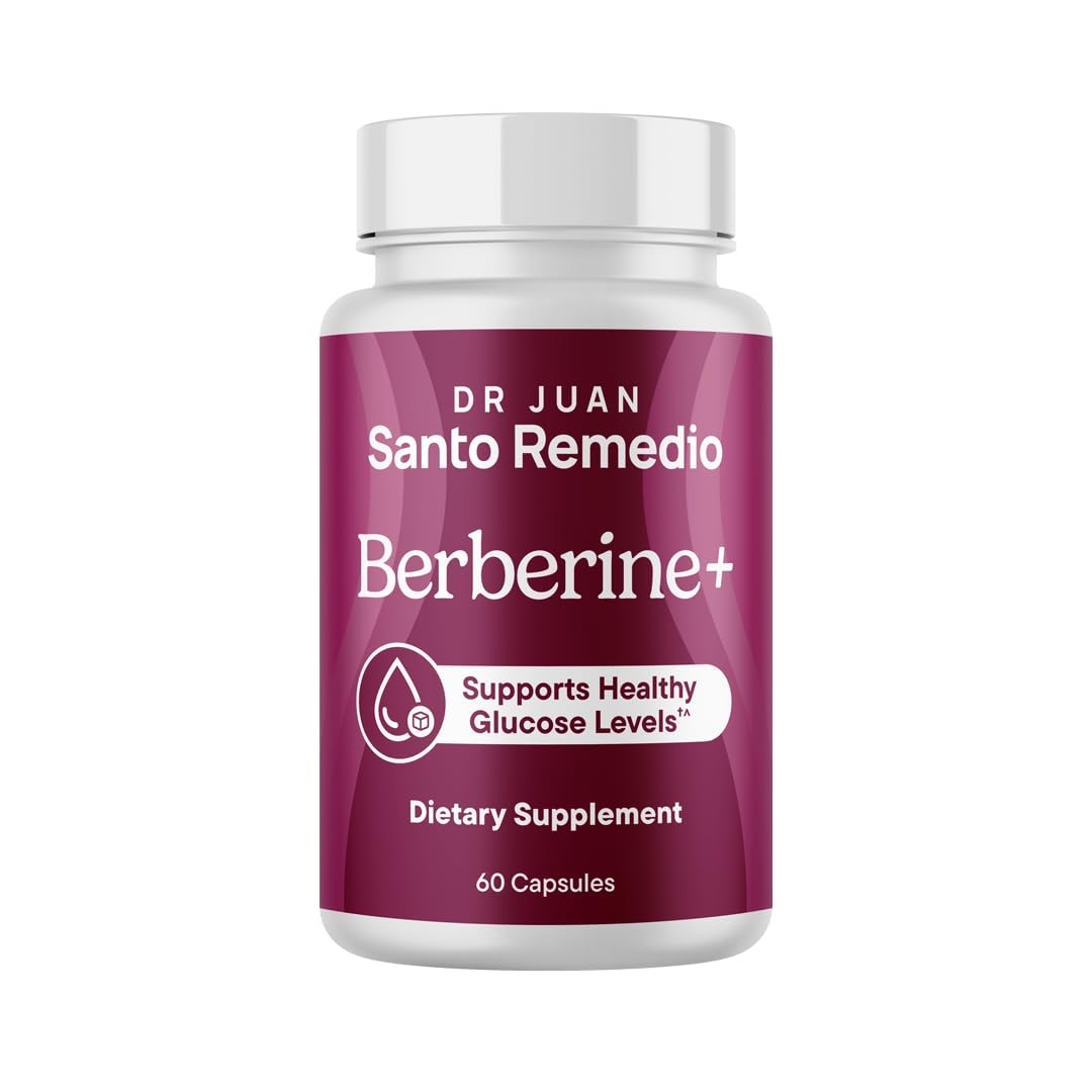 Santo Remedio Berberine, Dietary Supplement, Vegetarian, No Added Sugar, 60 C…