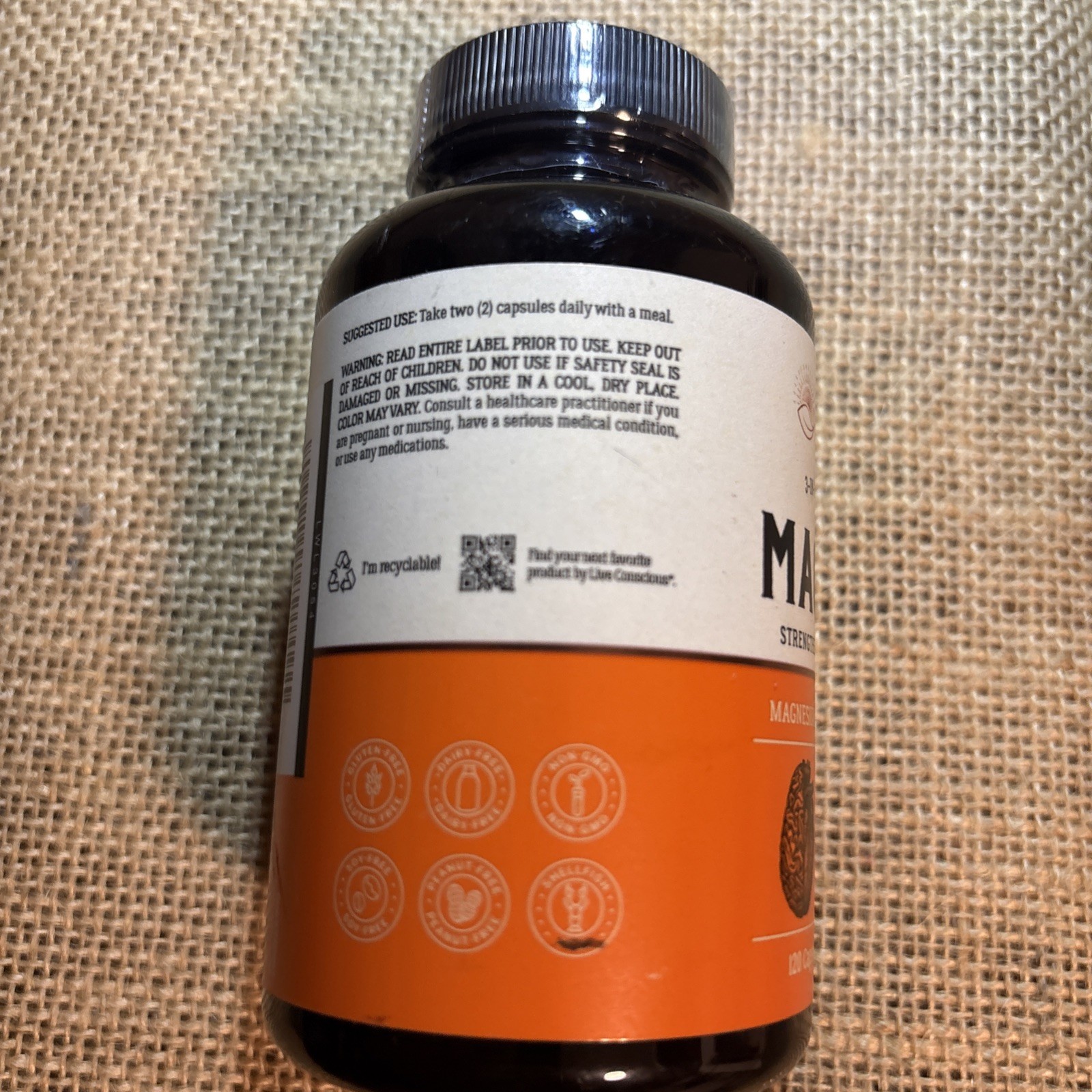 Live Conscious MagWell Magnesium Zinc & Vitamin D3 Sleep Bone Heart Immune 120ct