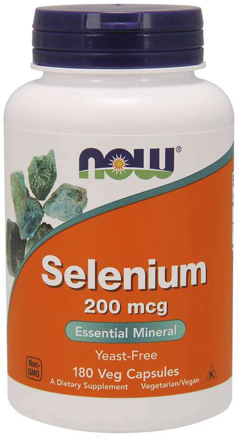 Now Foods Selenium 200 mcg 180 Vegetable Capsules Essential Mineral 04/25EXP