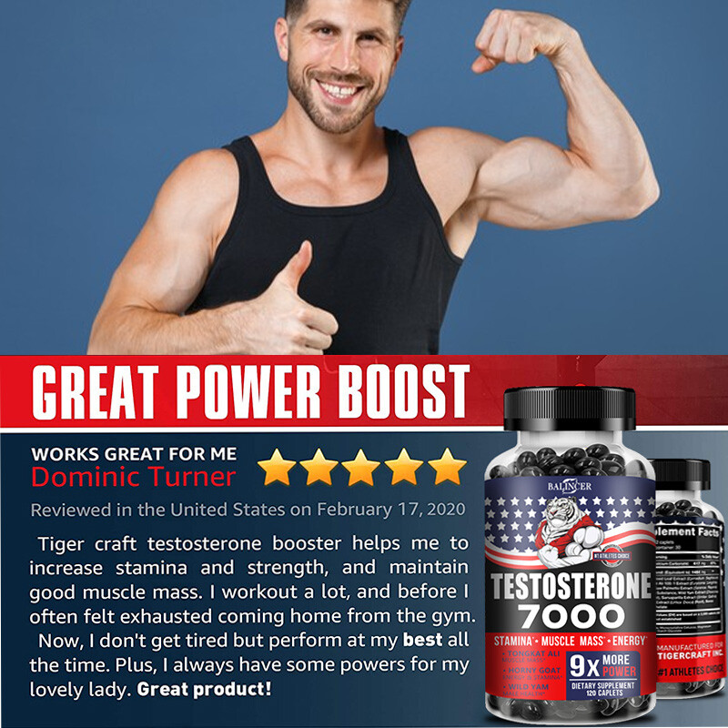 Muscle Growth + Strength+Male Performance Testosterone Booster Capsules