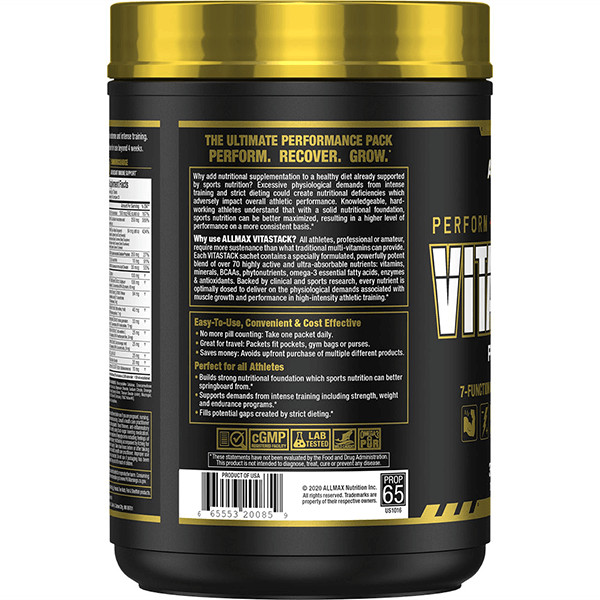 ALLMAX NUTRITION VITASTACK™ 7-Function Nutrients & Multi-Vitamin 30 Multi-Packs